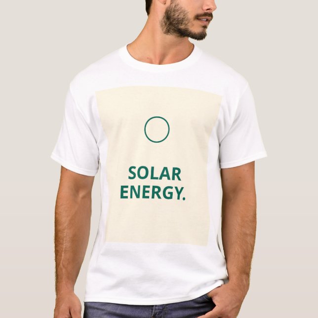 design de camiseta com citação "Energia Solar" mod (Frente)