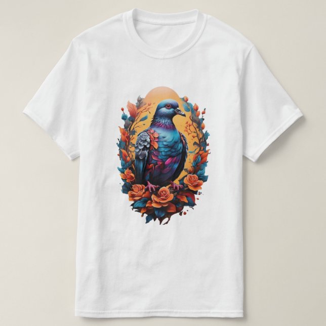 Design de camiseta com o pombo (Frente do Design)