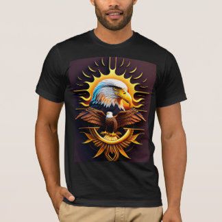 design de camiseta de águia majestosa.