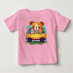 Design de camiseta de animais para crianças.