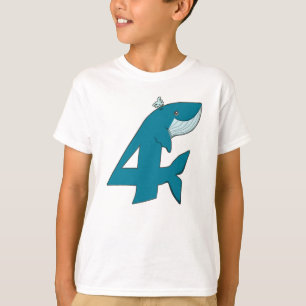 Design de camiseta de baleia para crianças de 4 an