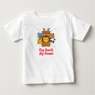 Design de camiseta de bebê de animal bonito
