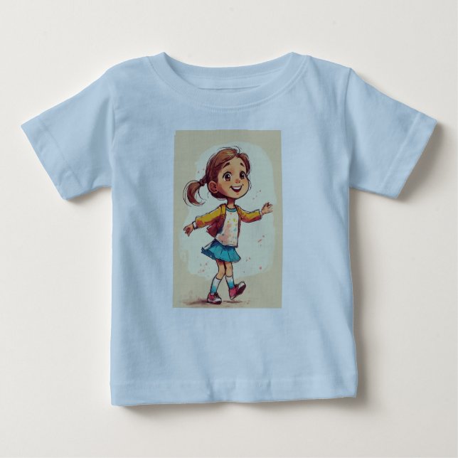 Design de Camiseta de Bebê: Um Delight para Menina (Frente)