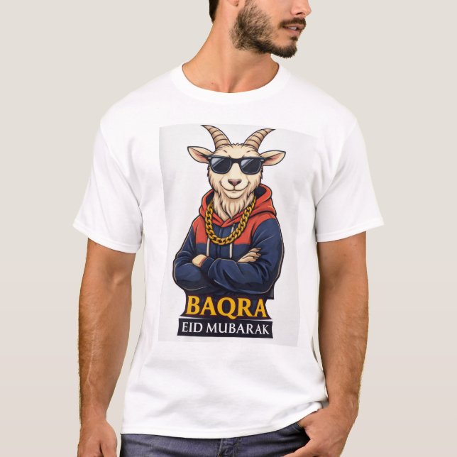 Design de camiseta de cabra Baqra Eid Mubarak -Coo (Frente)
