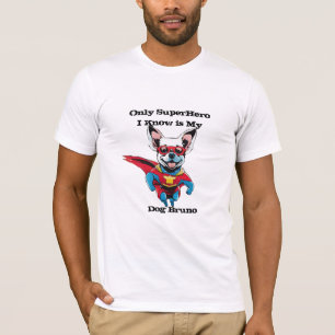 Design De Camiseta De Cachorro Super-Herói Para Ca