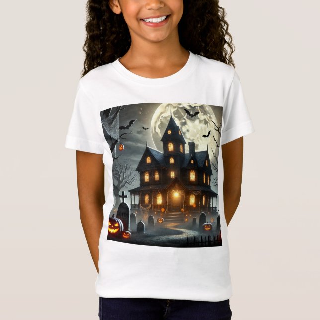 Design de camiseta de cena do Spooky Halloween (Frente)