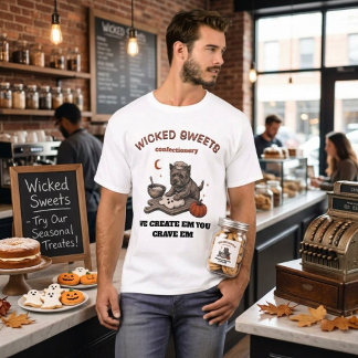 Design de Camiseta de Confeitaria Wicked Sweets