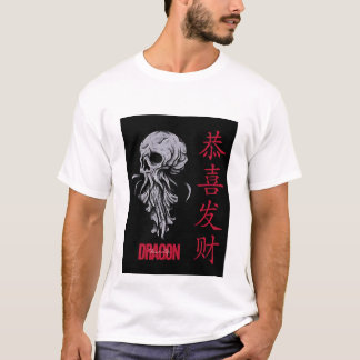 design de camiseta de dragão