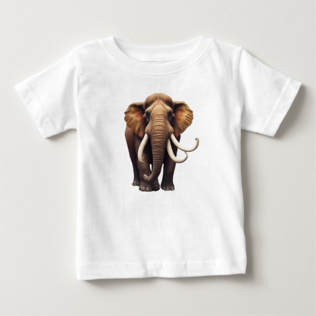 Design de camiseta de elefante Wooly Mammoth (Frente)