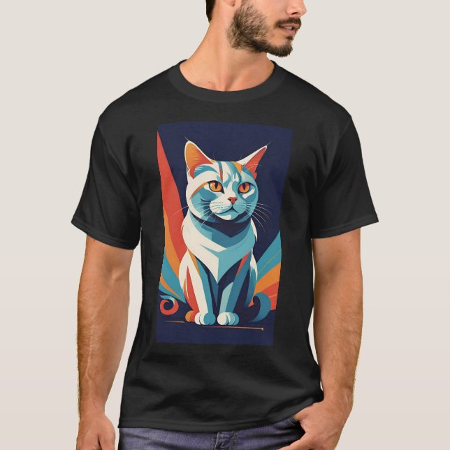 Design de camiseta de gato bonito (Frente)