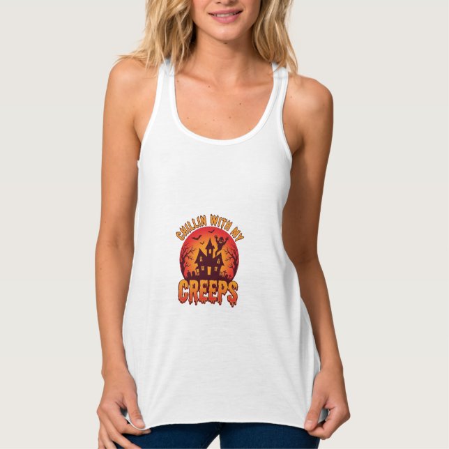 Design de camiseta de Halloween Chillin With My Cr (Frente)
