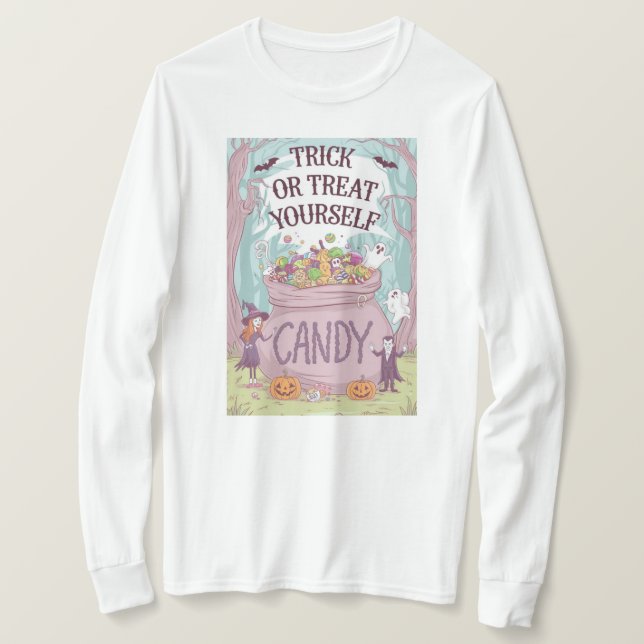 Design de Camiseta de Halloween "Trick or Tratat Y (Frente do Design)