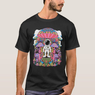 design de camiseta de jardim cósmico
