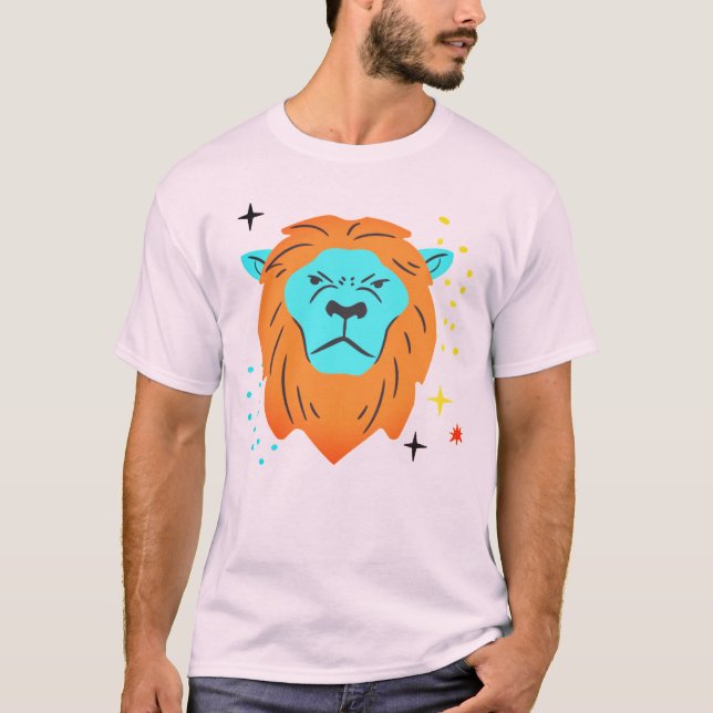 Design de camiseta de leão muito fofo (Frente)