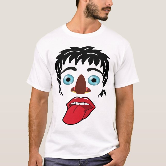 Design de camiseta de máscara de um homem muito es (Frente)