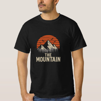 design de camiseta de montanha