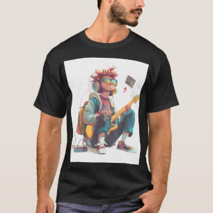 Design de Camiseta de Música Amante Tocador de Gui