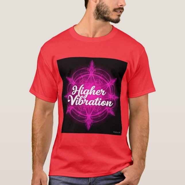 design de Camiseta de Na moda de Texto "Vibração d (Frente)