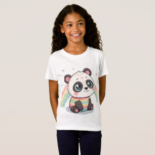 Design de Camiseta de Panda de Desenho Animado Col