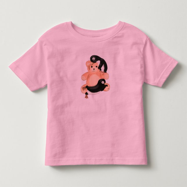 design de camiseta de pinguim e urso fofo para cri (Frente)