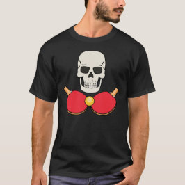 Design de camiseta de tênis de mesa CRÂNIO para ho