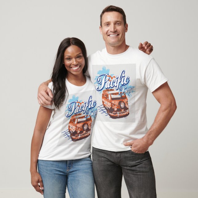 Design de camiseta de verão da baía do Pacífico pa (Unissex)