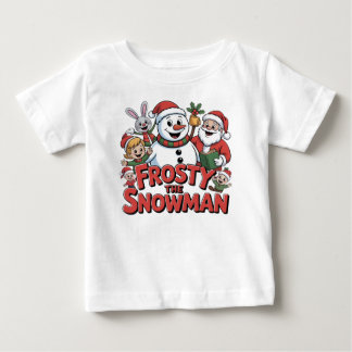 design de camiseta do boneco de neve frosty