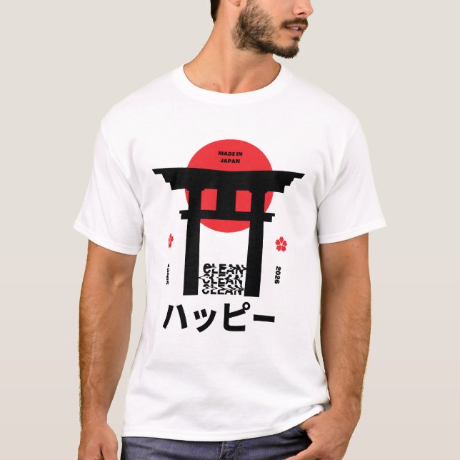 design de camiseta do Japão (Frente)