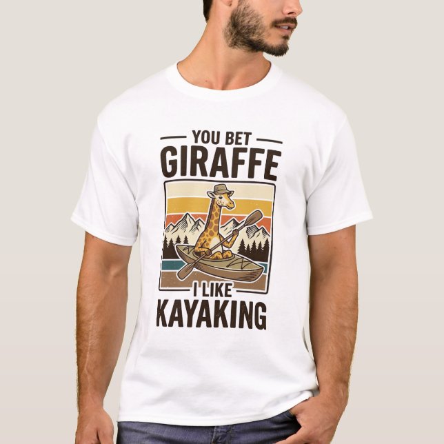 Design de camiseta engraçado vintage de caiaque de (Frente)