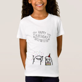 design de camiseta feliz aniversário bebê 