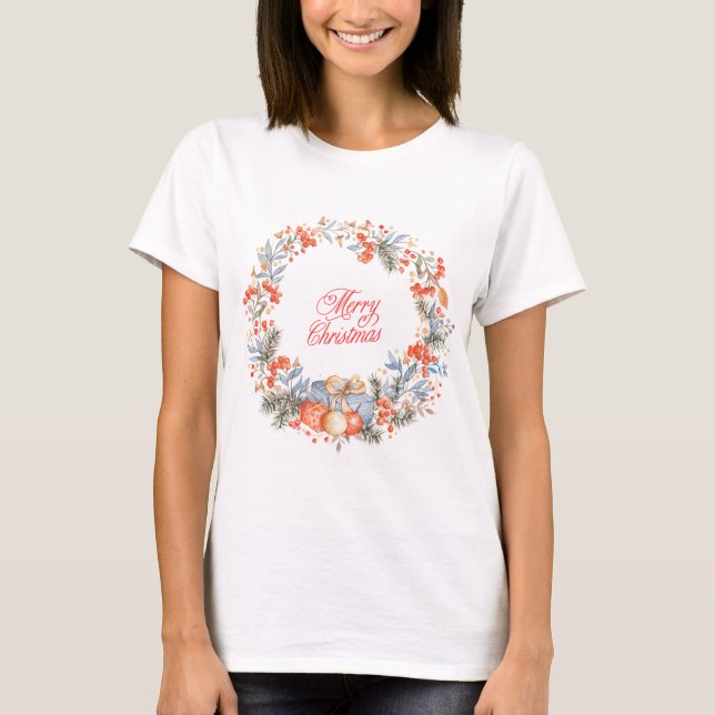 Design de camiseta Feliz de Natal (Frente)