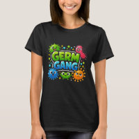Design de camiseta GERM GANG Bactérias  