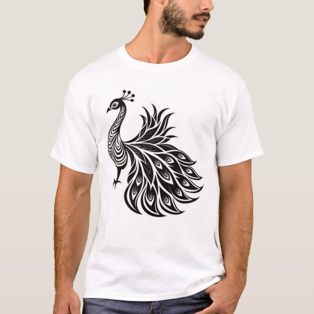 Design de Camiseta Glória de Peacock Radiante (Frente)
