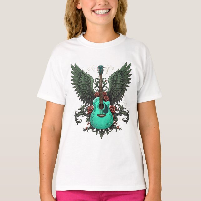 Design de camiseta impressão de guiter (Frente)