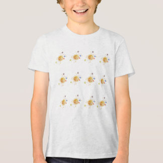 Design de camiseta infantil com nomes de planetas