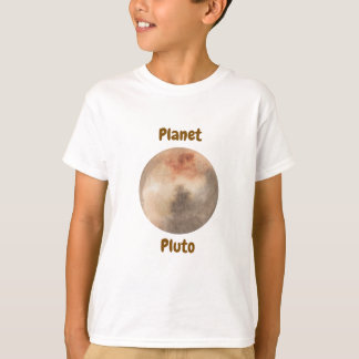 Design de camiseta infantil com nomes de planetas