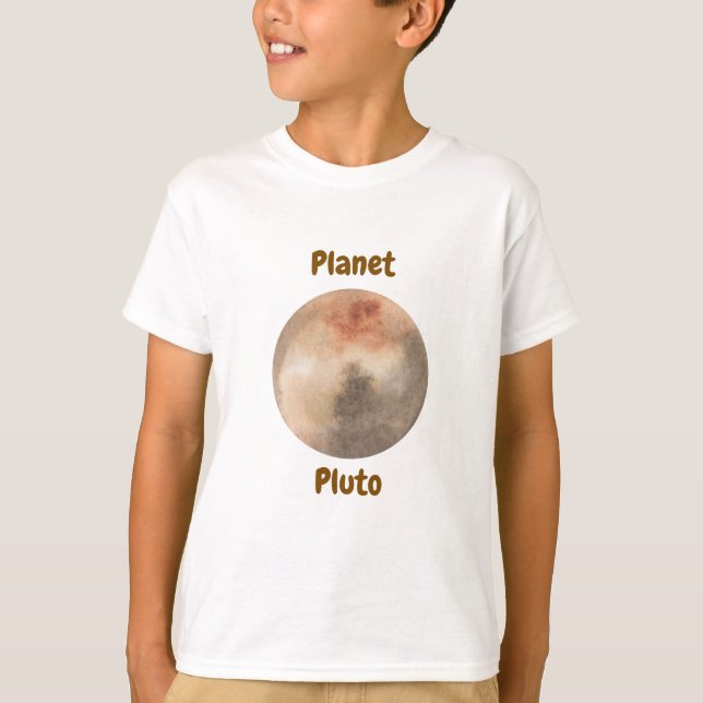 Design de camiseta infantil com nomes de planetas (Frente)