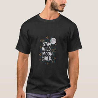 design de camiseta infantil da lua selvagem