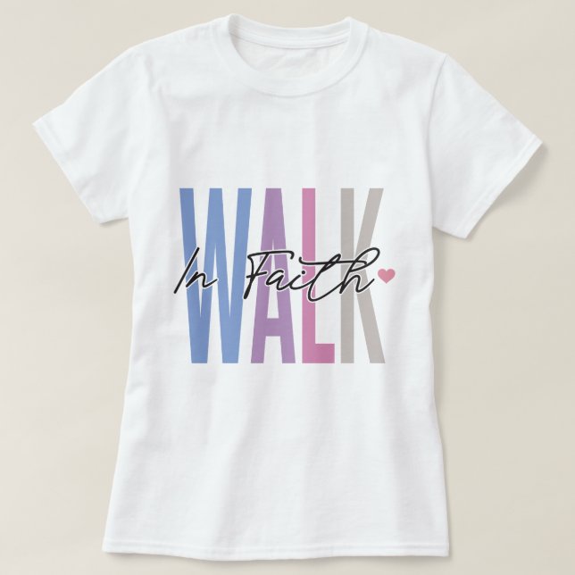 Design de camiseta Inspiracional Faith (Frente do Design)