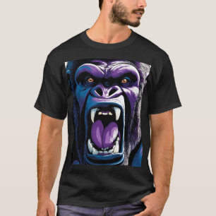 design de camiseta "Macaco Selvagem" divertida e a