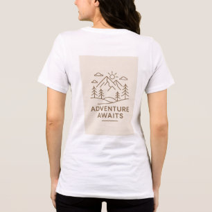 design de camiseta Minimal Line-Art “Aventura Espe