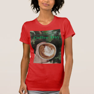 Design de camiseta moderno internacional do café
