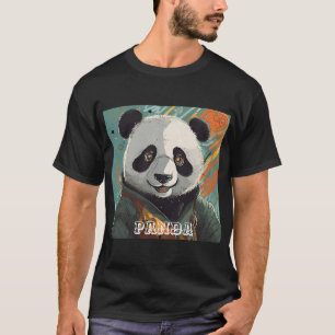 Design de camiseta Panda Louca