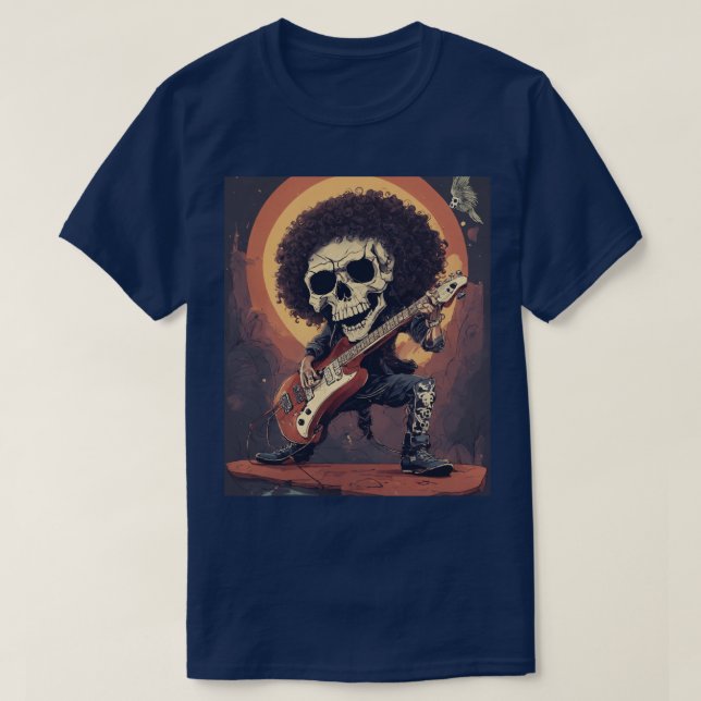Design de camiseta para barrar, crânio de rabo rep (Frente do Design)
