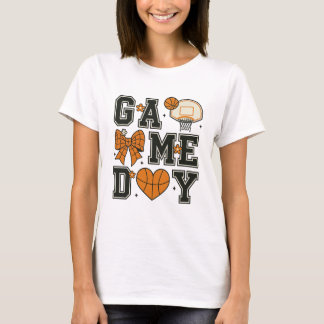 Design de Camiseta para o Dia de Basquete com Arco