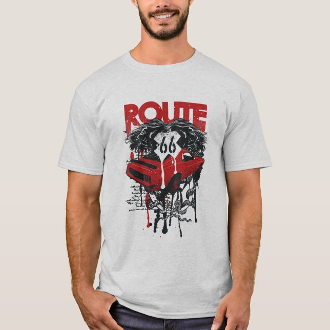 design de camiseta para texto do padrão de horror  (Frente)