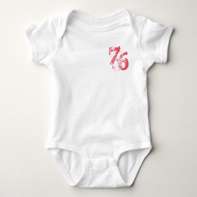 design de camiseta personalizável número 76 (Frente)