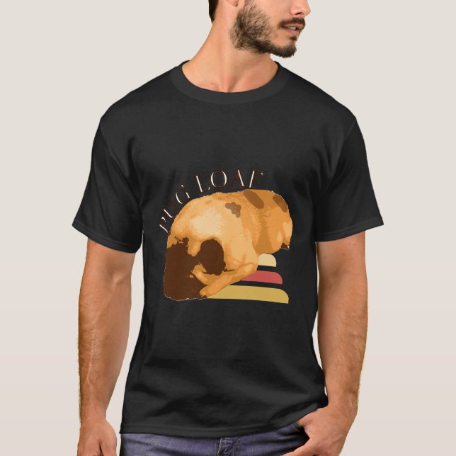 design de camiseta pug loaf fofo 170 (Frente)