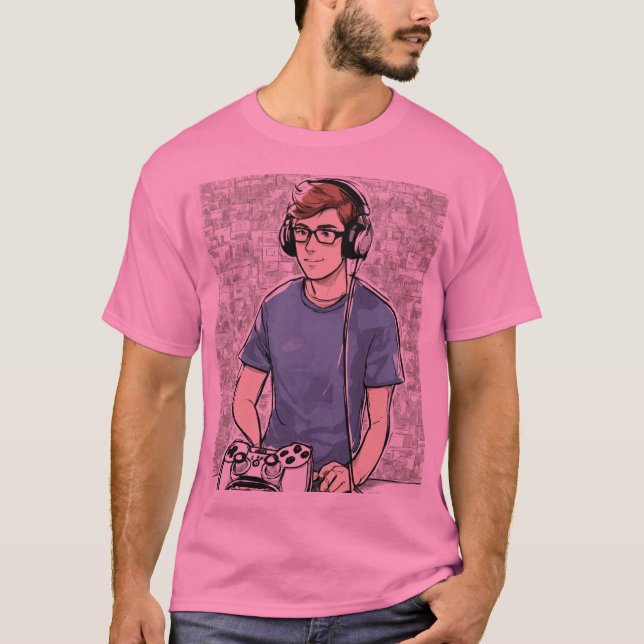 design de Camiseta Remota para Jogos de Cartoon 3D (Frente)