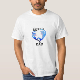 design de camiseta super pai 